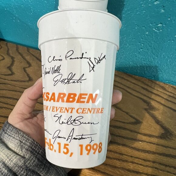 Vintage 1998 Hockey Omaha Lancers USHL Fan Appreciation Signatures Cup Lot Of 6 - Picture 4 of 8